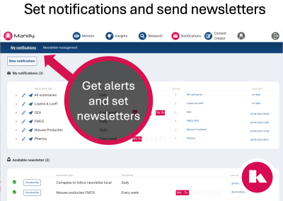Get notifications and send newsletters